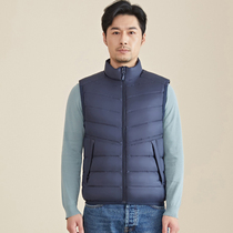 Duvet waistcoat for men 2022 autumn winter sleeveless down jacket with light and warm upright collar cotton canon shoulder thick vest jacket