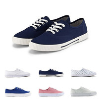 Vancl Vancl Vancl Eslite 2019 new canvas shoes shoes board shoes Korean version of Joker casual shoes lace up small white shoes