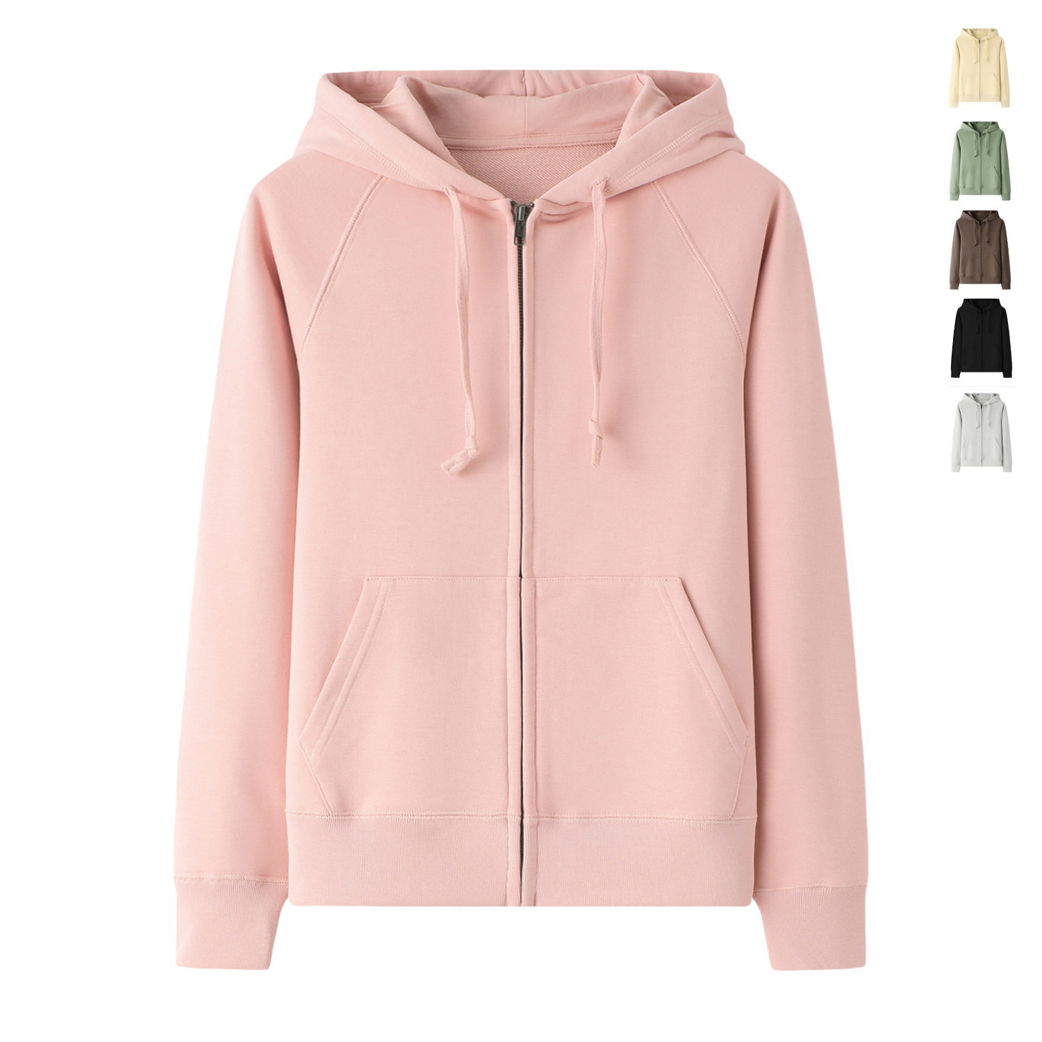 Hooded sweatshirt women's spring and autumn 2022 new student cardigan jacket sweater terry cotton casual jacket