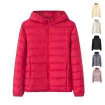 Light down clothes woman short and thin even hat down clothes white duck suede blouse winter coat 2022 new