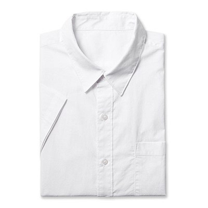 Fantasist trend washed cotton pure cotton small square collar casual 100 lap short sleeve shirt man's man's shirt white shirt white shirt