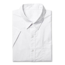 Fantasist trend washed cotton pure cotton small square collar casual 100 lap short sleeve shirt mans mans shirt white shirt white shirt