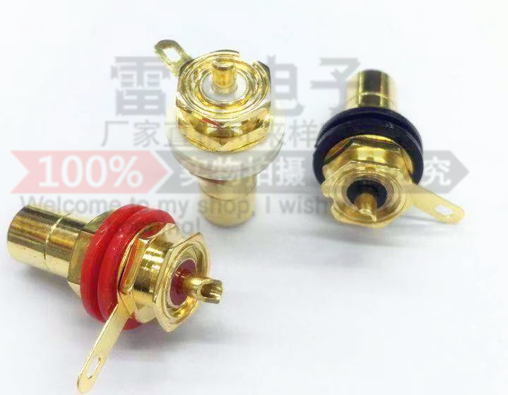 Direct sell pure copper Gold plated CMC 816u oxygen-free copper lotus socket plug-in power amplifier audio RCA master