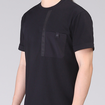 Vintameri Short Sleeve Outdoor Military-industrial Retro Casual 20s Thin Air Permeable Minimalist Webbing pocket pure cotton T-shirt