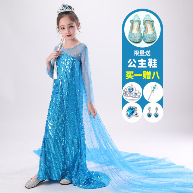 Frozen 2 Elsa Princess dress ເດັກຍິງ dress Queen Elsa ວັນເກີດພັກ dress summer ສິ້ນ Elsa