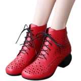 Этнические сандалии, летняя комфортная обувь для матери, из натуральной кожи, этнический стиль, мягкая подошва