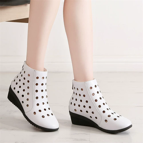 Martens, белые летние короткие сапоги, из натуральной кожи, мягкая подошва