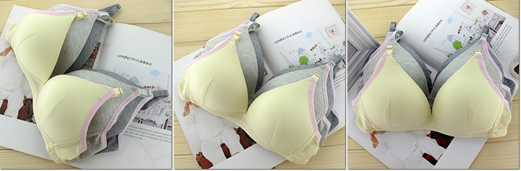 Phát triển cô gái đồ lót bikini tam giác cup mà không có vòng thép cotton NEIY WENX đồng phục học sinh không thấm nước cotton mùa hè mới