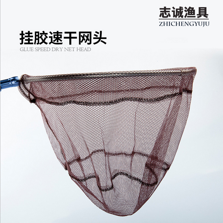 Aluminum alloy fishing net head dense net hanging plastic net pocket Foldable fishing net ring 35 45cm Fishing supplies accessories special price