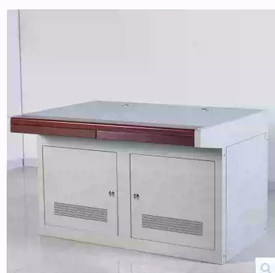 Factory direct sales monitoring console assembly thickened double LCD console wooden armrest All-wood countertop