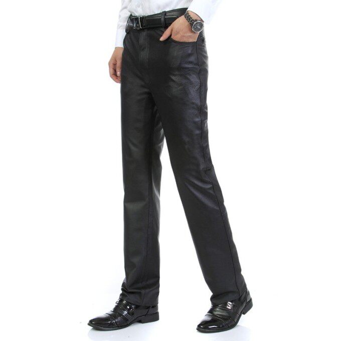 Pantalon cuir homme droit pour automne - Ref 1492524 Image 13