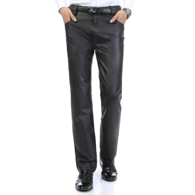 Pantalon cuir homme droit pour automne - Ref 1492524 Image 11