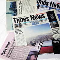 Victoria Travel Paper prop ins set фоновая бумага фон для ногтей еда дома американская ретро -английская газета