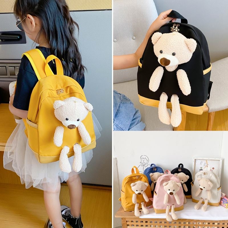 Girl's bag Summer out of the summer travel light Children's small school bags Mini women's bag Bag Kindergarten Entrance Double Shoulder Bag Tide