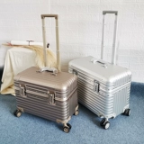 Металлический модный универсальный чемодан подходит для мужчин и женщин, алюминиево-магниевый сплав, 18 дюймов, 25 дюймов