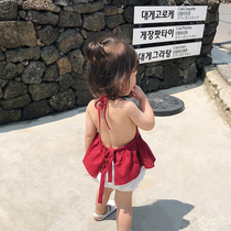 Summer girls bellyband thin baby belly protection backless camisole for 3-year-old baby 12-month-old toddler