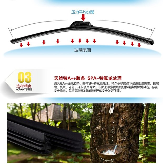 Chery Kairui gạt nước thắng 2 thế hệ Elegant Youyou Youpai Youyi Youyi không dây phụ kiện dải gạt nước lưỡi cao su gạt mưa