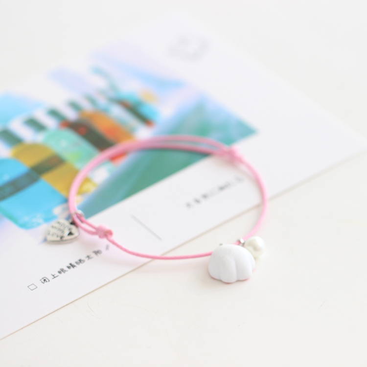 Phim hoạt hình Nhật Bản và Hàn Quốc dễ thương những người yêu động vật nhỏ tươi thủ công gốm thời trang trang sức nhỏ vòng tay trang sức 587 vòng tay gỗ trầm hương