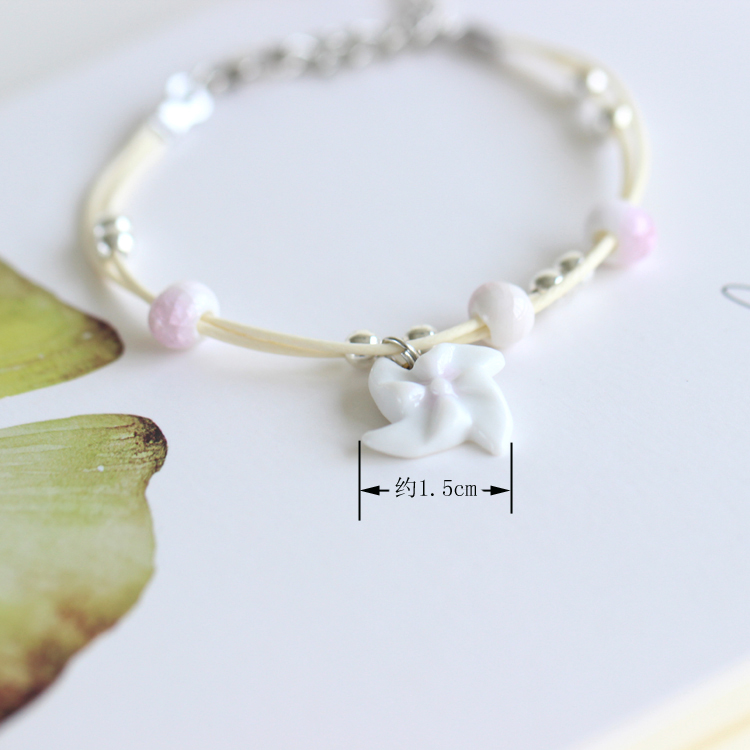 [Cối xay gió] nhỏ vòng tay gốm thủ công tươi Nhật Bản và Hàn Quốc thời trang nhà sản xuất trang sức nhỏ cung cấp đặc biệt 290 vòng tỳ hưu