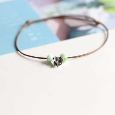 【 Five-Leaf Lilac 】 Simple, Fashionable, creative, Handmade DIY Ceramic Bracelet for Women, a popular Chinese style accessory 546