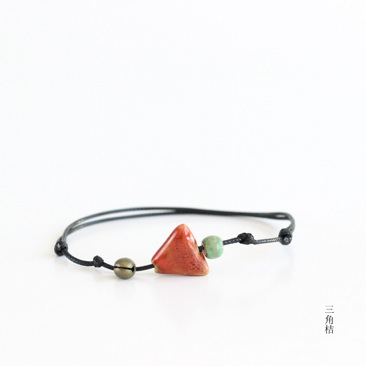 [Trái tim màu đào] đơn giản phổ biến handmade DIY gốm handmade vòng chân cô gái trang sức nhỏ bán trực tiếp 170