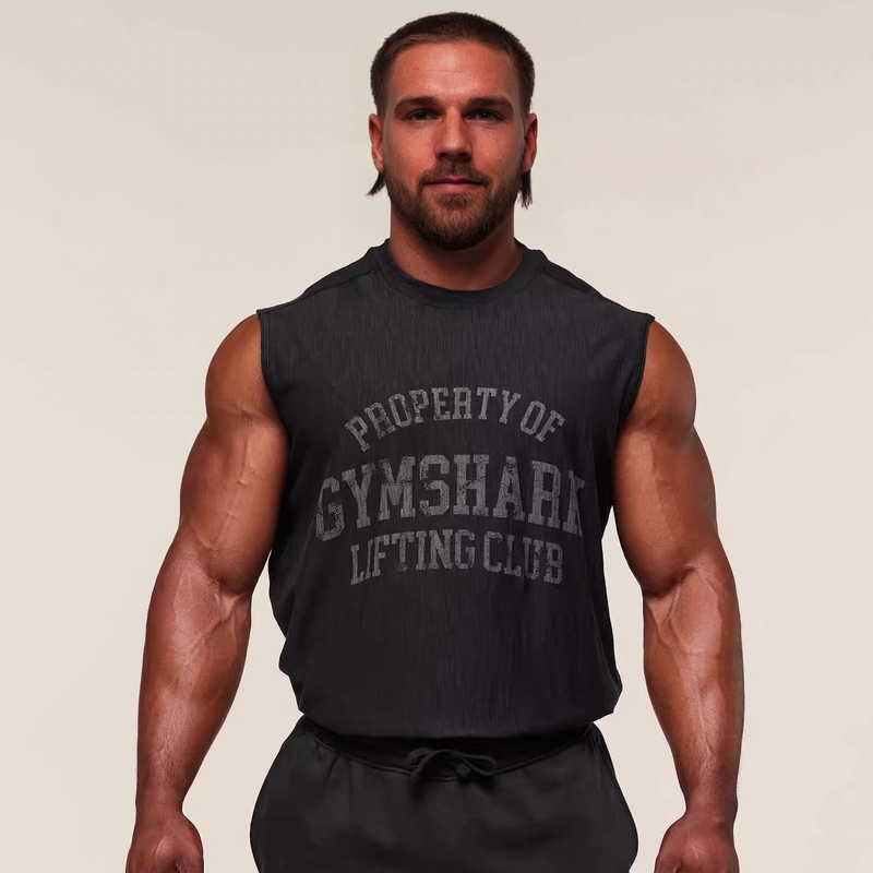Gymshark Lightweight Men's Sports Vest with Wide Shoulders, Casual Loose Sleeveless Bamboo Cotton Vest Gymshark Lightweight Men's Sports Vest with Wide Shoulders, Casual Loose Sleeveless Bamboo Cotton Vest