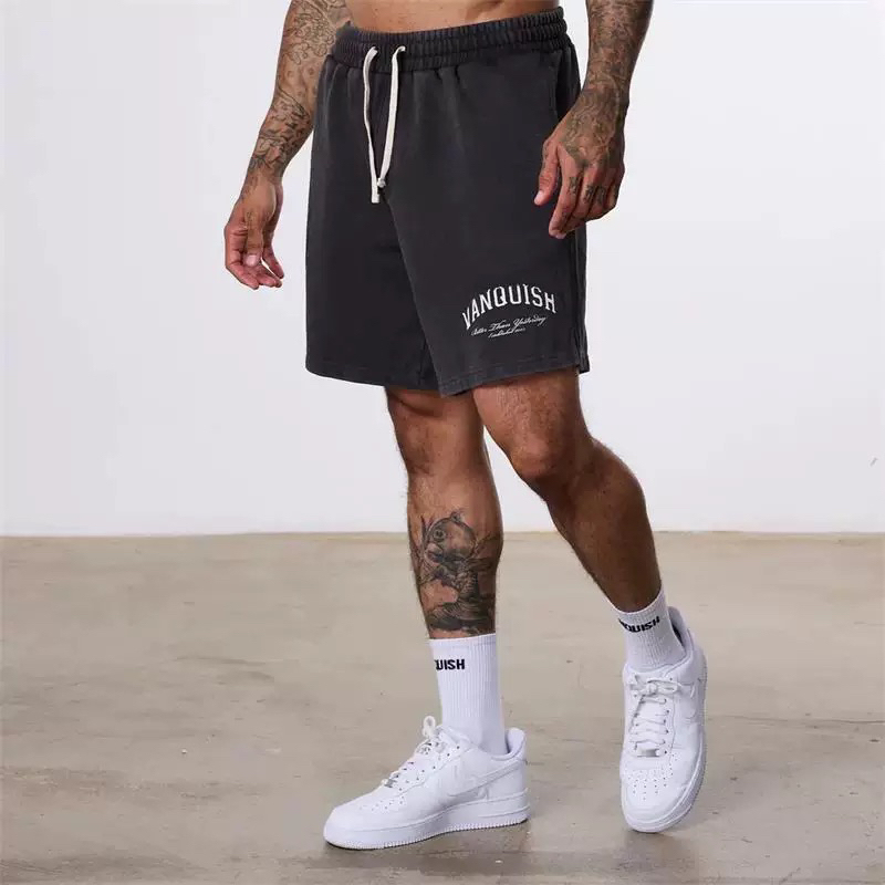 Vanquish Betterthan Men's Shorts American Style Sports Fitness Washed Vintage Loose Breathable Five-Point Shorts