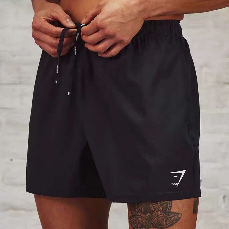 Gymshark Sport Quick-Drying Embroidered Logo Shorts Men's American-Style Sports Breathable Fitness Running Quarter Pants
