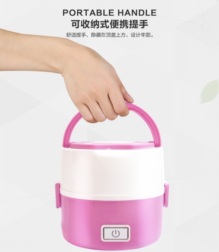 Meihao hộp cơm điện điện tử cách nhiệt hộp cơm trưa mini cắm điện nồi cơm điện 2.2L thiết bị nhỏ tròn bốn lớp hộp đựng cơm hâm nóng