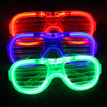  LED blinds luminous glasses shaking sound net red hot toys ktv bar activity supplies props cold light glasses