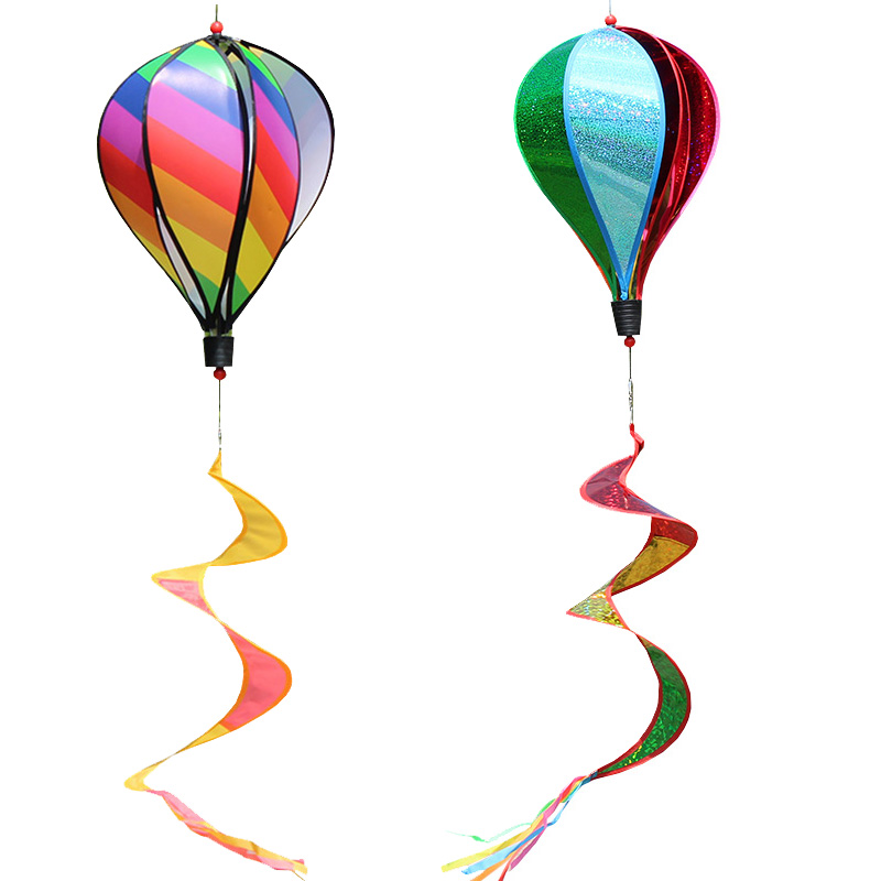 Rainbow Hot Air Balloon Rotating Windmill String Of Rainbow Hot Air Balloon Rotating