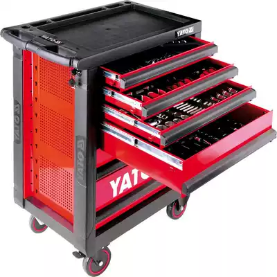 Auto repair tool cart set tool kit tool cabinet tool box 7 extraction tool tray lining sheet metal machine repair tool set