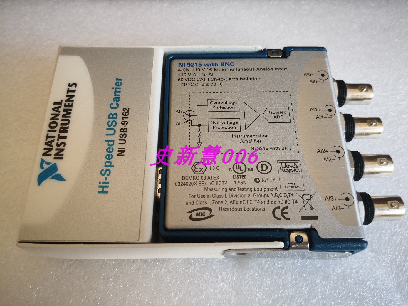 NI USB-9215A (BNC) USB-9162 plus NI 9215 (BNC) combination