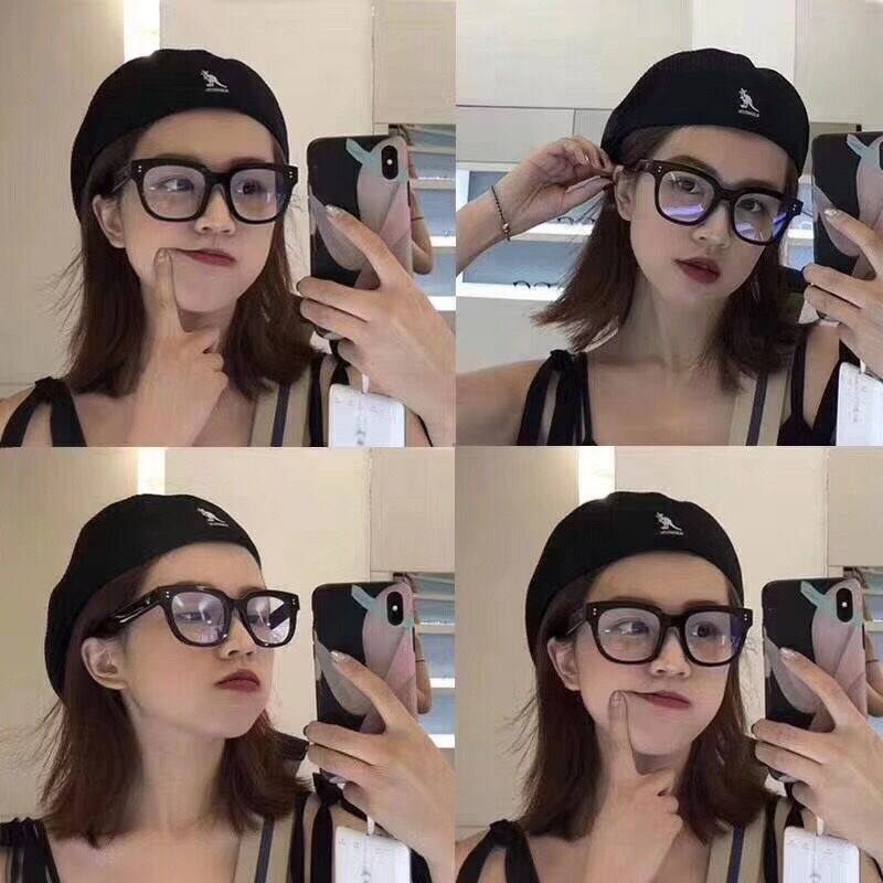 Net red big frame glasses female round face square anti-blue light radiation Korean version of the trendy element makeup artifact myopia frame flat light mirror