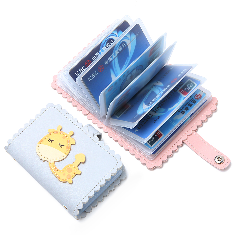 Cute cartoon exquisite high-end card bag coin purse all in one bag women's card clip anti-degaussing small incense card sleeve card bag