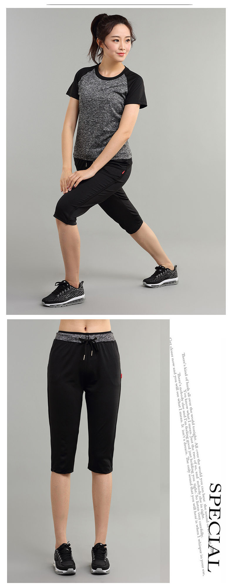 Quần thể thao nữ cắt quần quần mùa hè khô nhanh chóng cao eo stretch kích thước lớn lỏng chạy quần short nữ tập thể dục yoga quần quần tập yoga