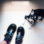 QUEEN "Goodyear craft" giày búp bê cổ điển retro Mary Jane đi giày thấp để giúp Martin giày nhỏ - Giày cắt thấp giày slip on nữ