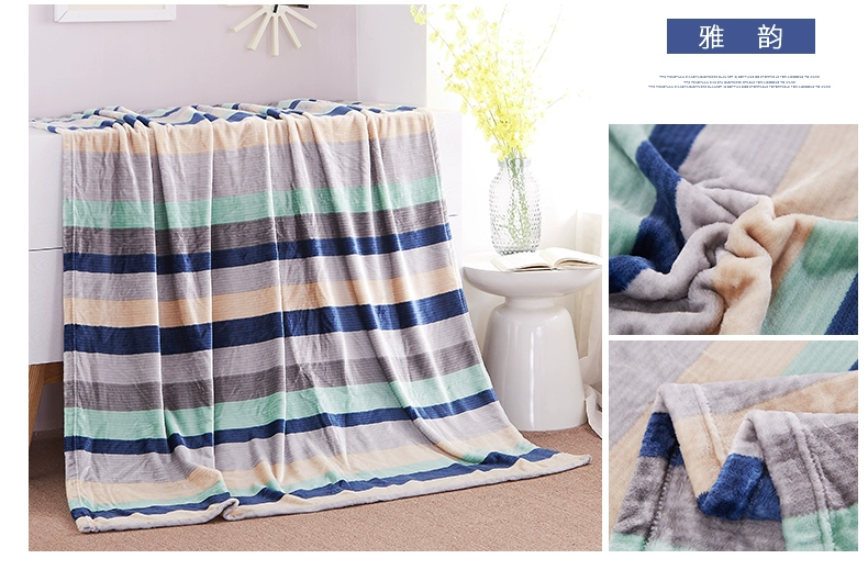 Hengyuanxiang flannel chăn điều hòa không khí chăn nap chăn văn phòng chăn đơn mùa thu và mùa đông giải trí chăn mền chăn lông cừu pháp