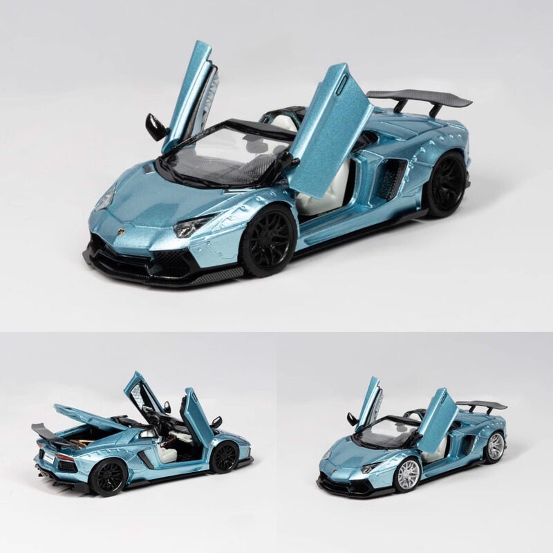 Rm X Tpc 1:64 Lamborghini Lp720-4 Ice Blue Alloy Full-Function Car Model Collection