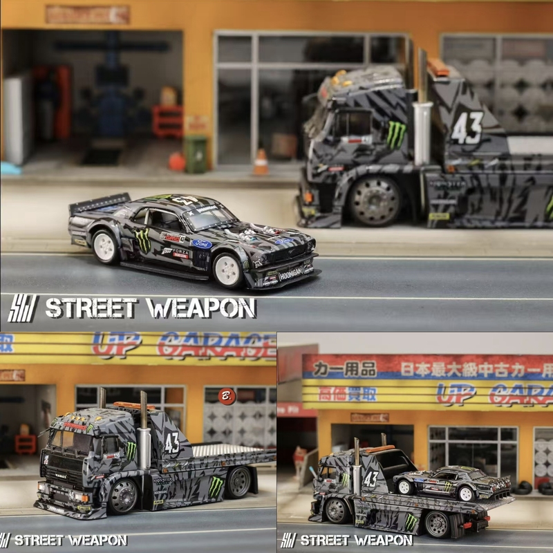 Street Weapon Sw 1:64 Mustang Hoonicorn F-150 Magic Claw Car Model