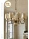 French-Style Creative Shell-Shaped All-Copper Ceramic Chandelier, American Retro Bedroom, Living Room, Dining Room Chandelier, Vintage High-End Lighting