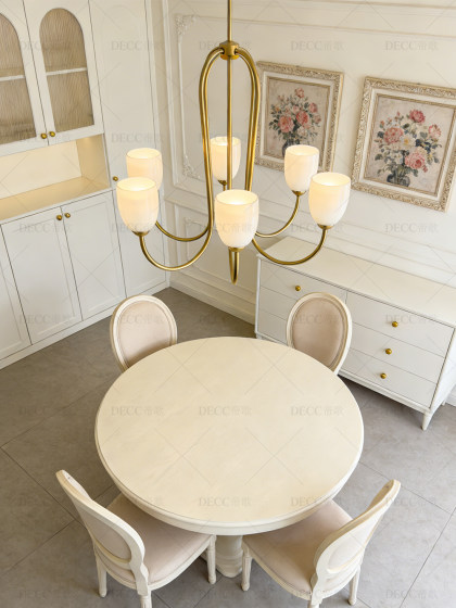 French-Style Milky White Glass Chandelier for Living Room, Bedroom, Dining Room, American-Style Vintage Light Luxury Chandelier, Cozy Bedroom Lighting Fixtures