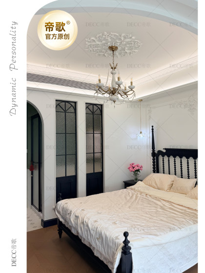 French-Style Vintage All-Copper Ceramic Crystal Chandelier for Bedroom, Dining Room, Living Room, Pastoral Style Chandelier, American-Style Cozy Lighting Fixtures