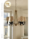 Dige American retro chandelier living room and restaurant polka dot lampshade bow decoration personalized creative children's room lamps