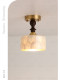 All-Copper Shell Corridor Light, French Vintage Style, American Cream Style, Small Entryway Foyer Balcony Ceiling Light