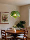 Medieval style turtle leaf fabric chandelier simulated monstera Chinese style chandelier restaurant entrance bedroom dining room light