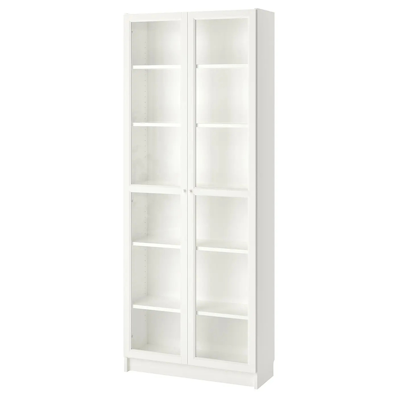 Ikea Domestic Purchasing Agent Billy Bookcase Glass Cabinet Bookshelf Floor-Standing Storage Rack 80X30X 202cm Display Cabinet
