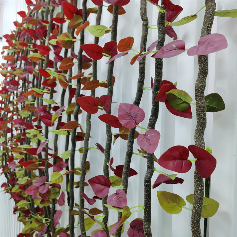 Simulation Vines Grape Leaf Decoration Fake Flowers Vine Pipe Winding Green Plant Suspended Ceiling Leaves Plastic Climbing Mountain Tiger Green Leaf