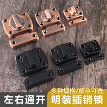 Zinc alloy small bolt door buckle door bolt door latch door lock new thick anti-theft buckle surface wooden door latch lock