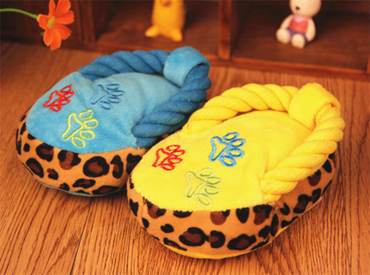 Dog vocal toy sang trọng dép mèo đồ chơi mol cắn chó nhỏ Teddy gấu vật nuôi - Mèo / Chó Đồ chơi đồ chơi cho mèo con